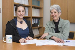 Amity Wilczek (left) and Johanna Schmitt, Brown University